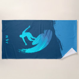 モノグラム航海の夏 ビーチタオル