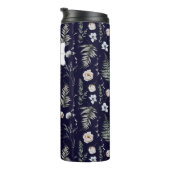 モノグラム花とシダ離れフローラ植物学 タンブラー (回転右)