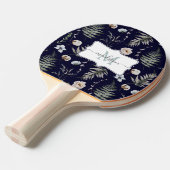 モノグラム花とシダ離れフローラ植物学 卓球ラケット (正面アングル)