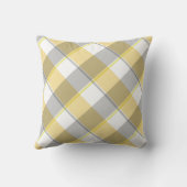 モノグラム花ギンガムブルー クッション (裏面)