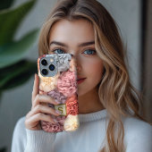 モノグラム花ピンクiPhoneケース Case-Mate iPhoneケース