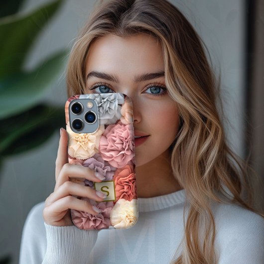 モノグラム花ピンクiPhoneケース Case-Mate iPhoneケース