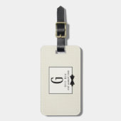 モノグラム花婿介添人groomsmenグロムスマンフルデリス ラゲッジタグ (正面縦)