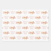 モノグラム花嫁メイド花女メイドの感謝してい名誉 ラッピングペーパーシート (正面3)