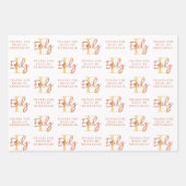 モノグラム花嫁メイド花女メイドの感謝してい名誉 ラッピングペーパーシート (正面2)