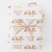 モノグラム花嫁メイド花女メイドの感謝してい名誉 ラッピングペーパーシート (インサイチュ)