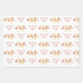 モノグラム花嫁メイド花女メイドの感謝してい名誉 ラッピングペーパーシート (正面)