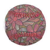 モノグラム花柄4 2 野球ボール (正面)