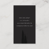 モノグラム芸術的で垂直ブラシ仕上げ 名刺 (裏面)