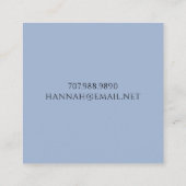 モノグラム芸術的セージ緑の呼び出しカード スクエア名刺 (裏面)