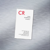 モノグラム芸術的白黒レッド マグネット名刺 (インサイチュ)