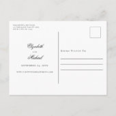 モノグラム華美クレスト日付写真を保存 案内ポストカード (裏面)