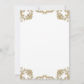 モノグラム華美バロック様式ヴィンテージウェディング 招待状 (裏面)