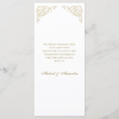 モノグラム華美バロック結婚のメニュー メニュー (裏面)