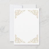 モノグラム華美ヴィンテージバロック式結婚式RSVPカード 出欠カード (裏面)