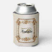 モノグラム華美金ゴールド長方形ディモンド花シャイニー 缶クーラー (缶裏面)
