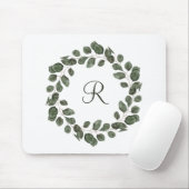 モノグラム葉ユカリエレガントモダンス マウスパッド (マウス)