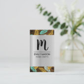 モノグラム葉/ウッドトリム/パームリーフ 名刺 (スタンド正面)