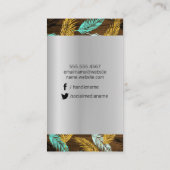 モノグラム葉/ウッドトリム/パームリーフ 名刺 (裏面)