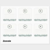 モノグラム蔵書票、ニュートラルジェンダーブックシール スクエアシール (シート)