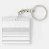 モノグラム薄い灰色のストライプ キーホルダー (裏面)