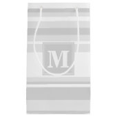 モノグラム薄い灰色のストライプ スモールペーパーバッグ (正面)