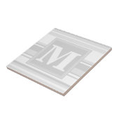 モノグラム薄い灰色のストライプ タイル (側面)