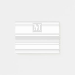 モノグラム薄い灰色のストライプ ポストイット