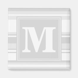 モノグラム薄い灰色のストライプ マグネット