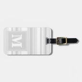 モノグラム薄い灰色のストライプ ラゲッジタグ (正面横)