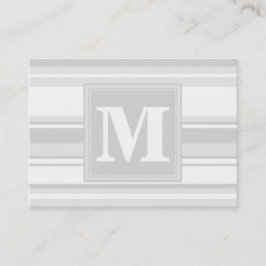 モノグラム薄い灰色のストライプ 名刺