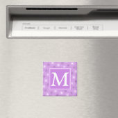 モノグラム薄紫紫の円パターン マグネット (インサイチュ (食洗機))