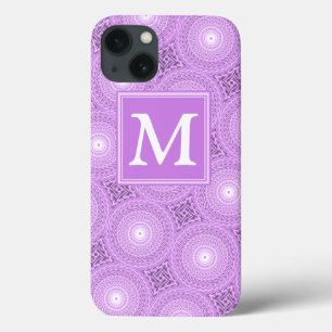 モノグラム薄紫紫色の円パターンCase-Mate iP iPhone 13ケース