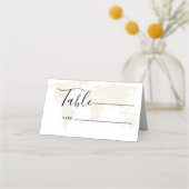 モノグラム行先旅行テーマ結婚ズ プレイスカード (正面)