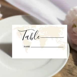 モノグラム行先旅行テーマ結婚ズ プレイスカード