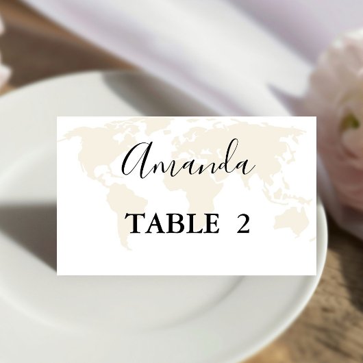 モノグラム行先旅行テーマ結婚ズ プレイスカード