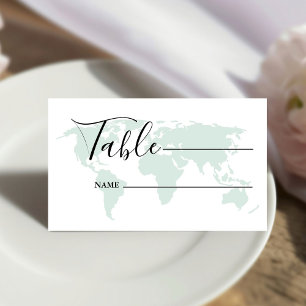 モノグラム行先旅行テーマ結婚ズ プレイスカード
