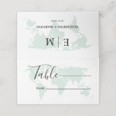 モノグラム行先旅行テーマ結婚ズ プレイスカード (外部開封)