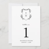 モノグラム表番号 招待状 (正面)