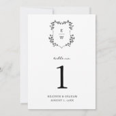 モノグラム表番号 招待状 (裏面)