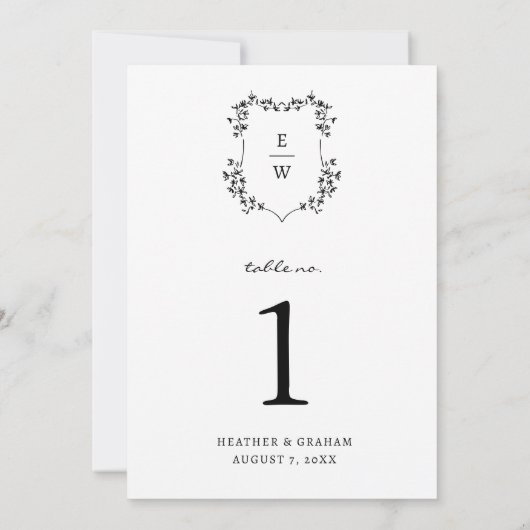 モノグラム表番号 招待状 (裏面)