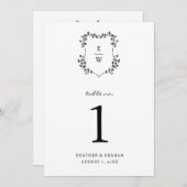 モノグラム表番号 招待状 (正面/裏面)