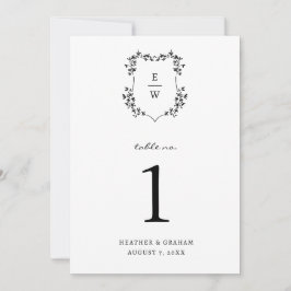 モノグラム表番号 招待状