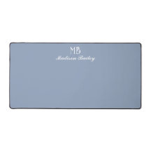 モノグラム装飾タイポグラフィダスティブルー