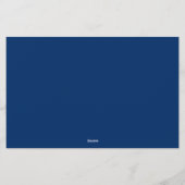 モノグラム装飾タイポグラフィネイビーブルー縁ど 便箋 (裏面)