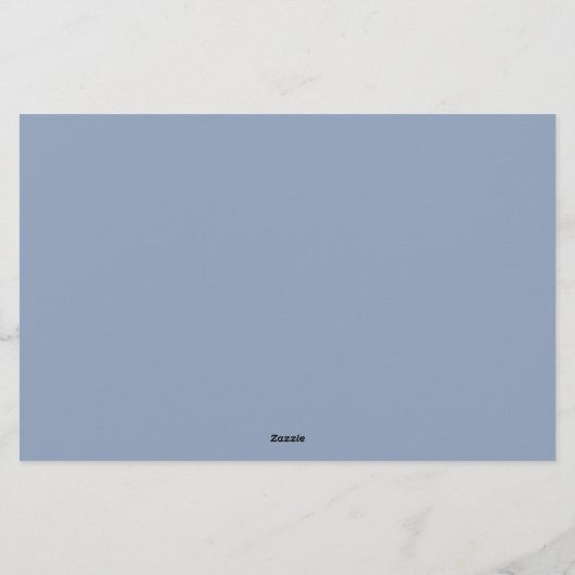 モノグラム装飾タイポグラフィ |ほこりっぽい青 便箋 (裏面)