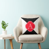 モノグラム装飾 クッション (椅子)