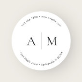 モノグラム製品ロゴマーケティング白 ラウンドシール