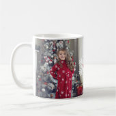 モノグラム複数写真コラージュの写真レイアウト コーヒーマグカップ (左)