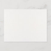 モノグラム複雑なフローラデザイン結婚フレーム 案内ポストカード (裏面)